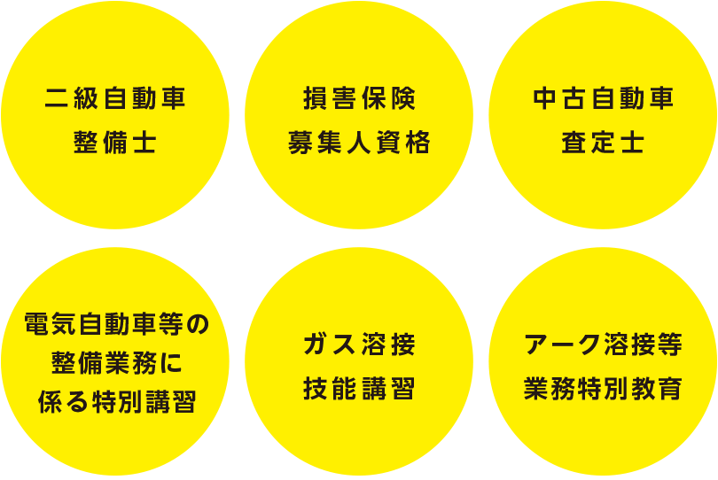 多彩な資格を取得可能